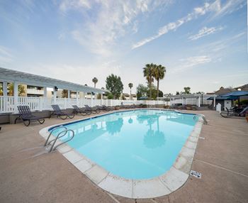 Shimmering swimming pools